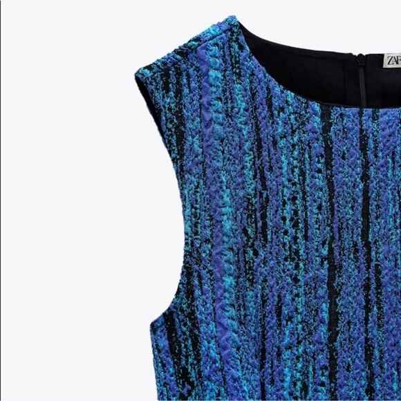 Zara blogger favorite blue sleeveless mini dress - Picture 9 of 9